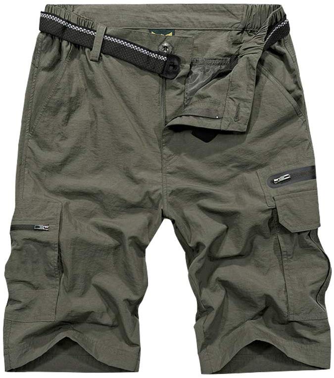 green mens cargo shorts are an Asia backpacking essential