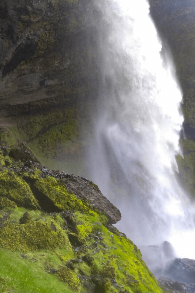 Kvernufoss winter Waterfall
